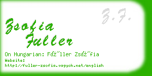zsofia fuller business card